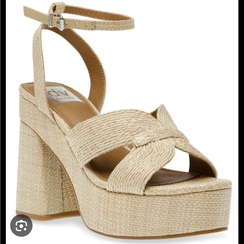 DV by Dolce Vita Women's Cream Platform Sandals